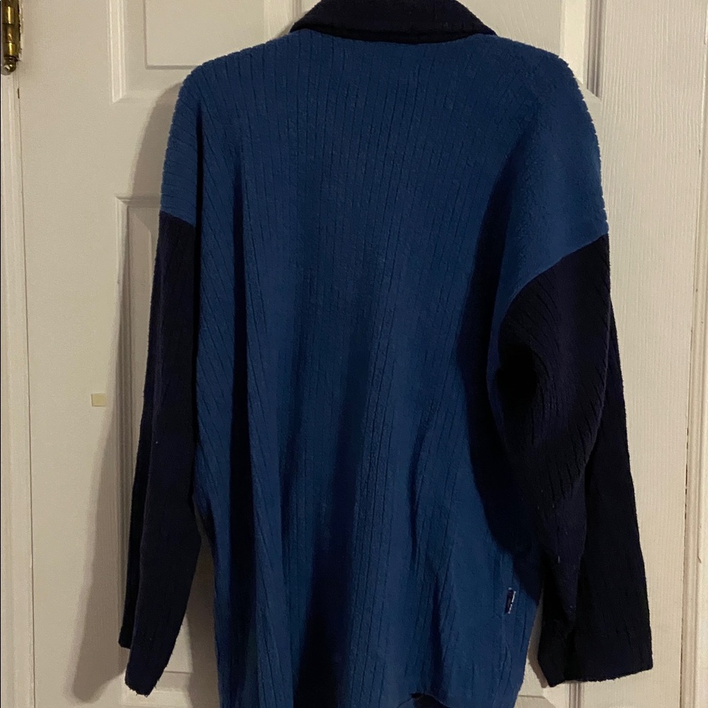 Blue Full-Zip Ribbed Jacket - Picture 2 of 3